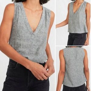 Marine Layer Gray Striped Tank Top